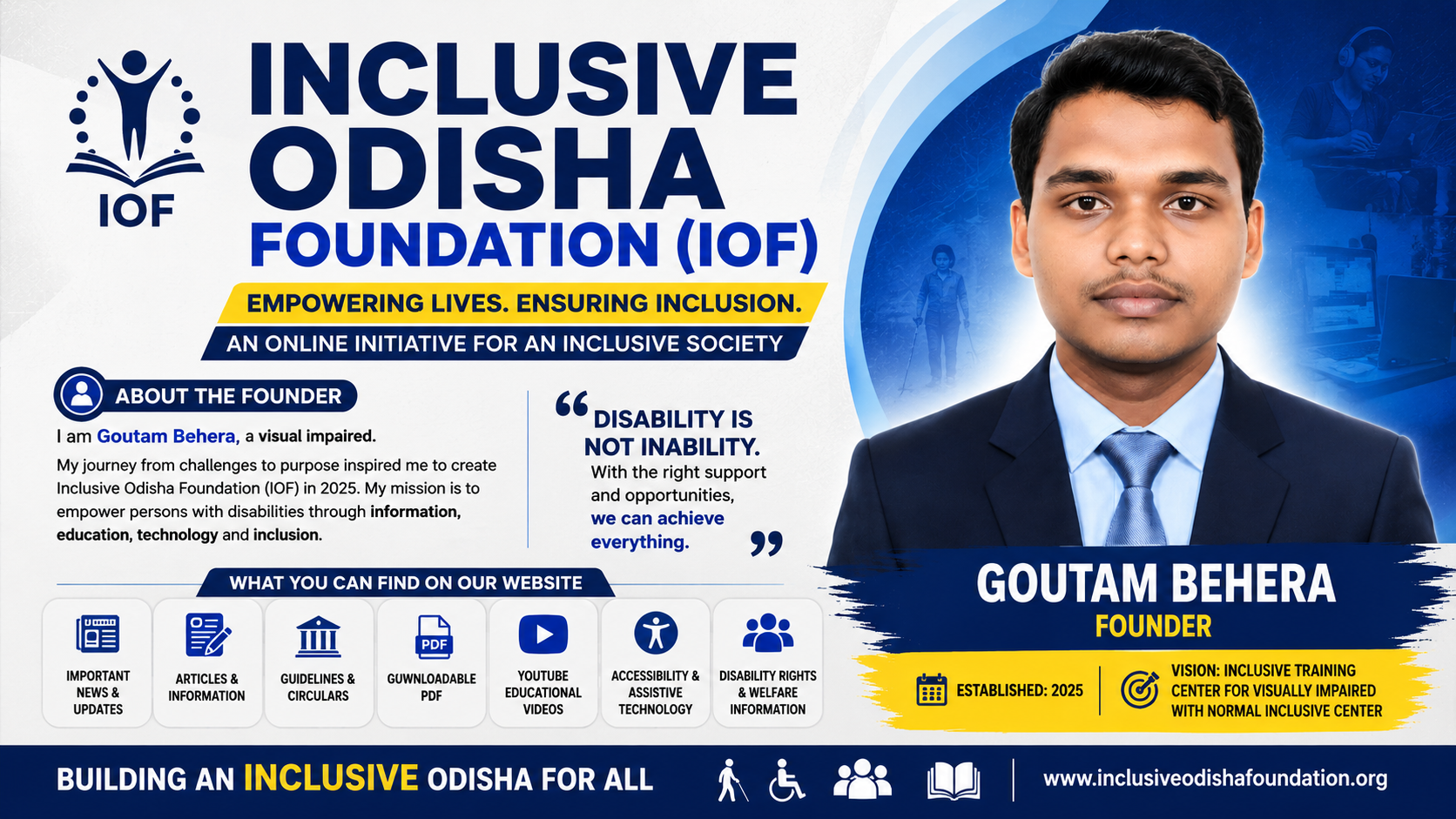 Inclusive Odisha Foundation (IOF) and Its Founder Goutam Behera
